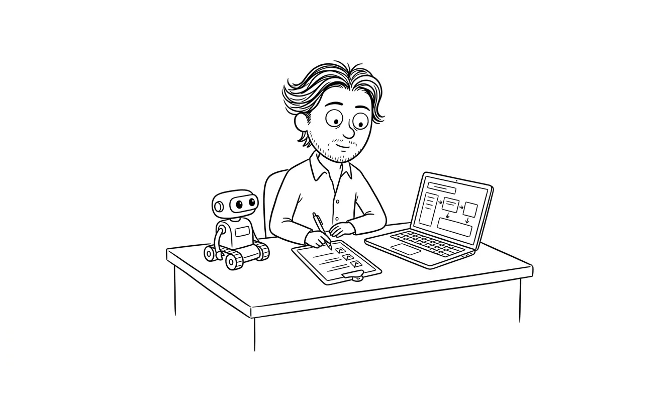Illustration for the article: AI Automation Exception Handling Checklist