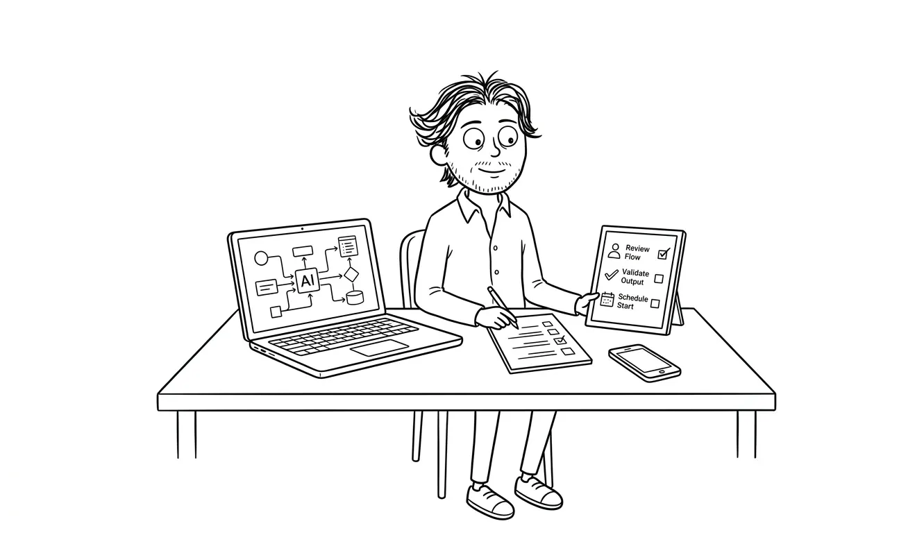 Illustration for the article: AI Automation Escalation Checklist