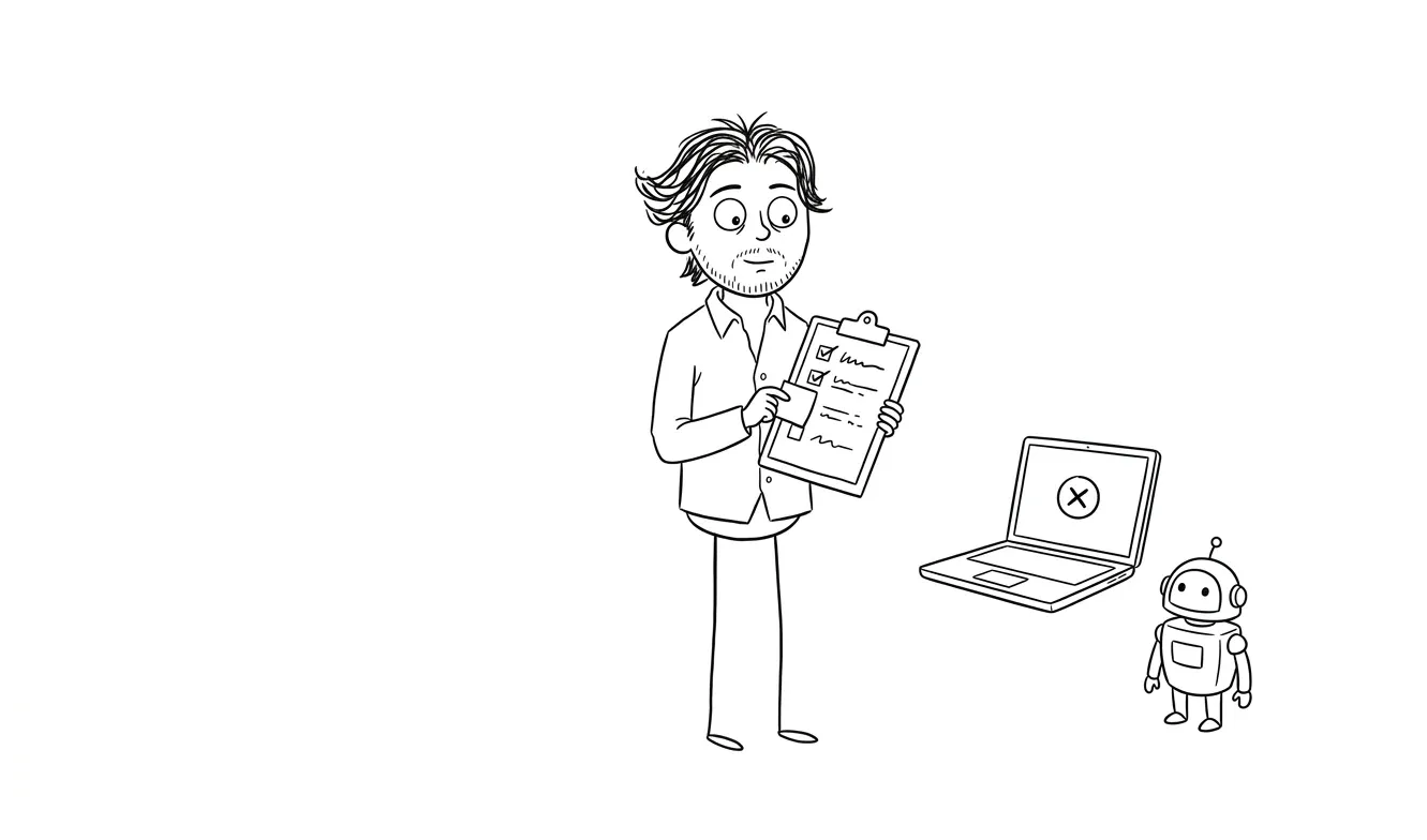 What to do when something fails the checklist