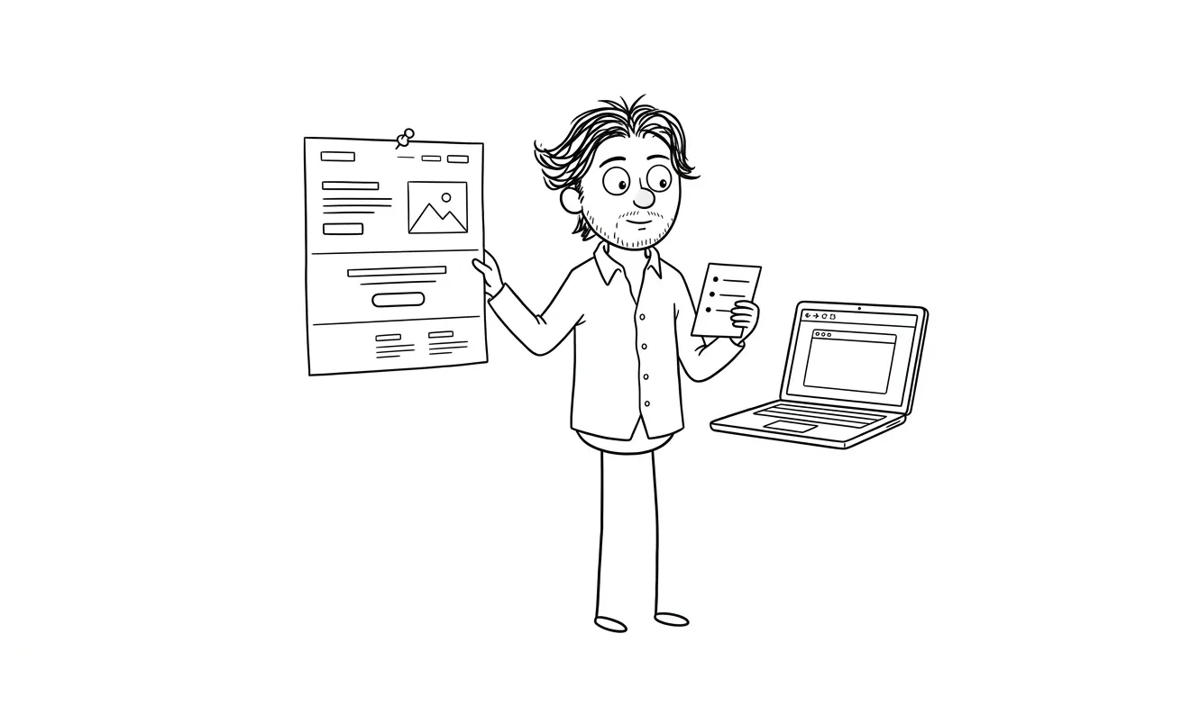 Illustration for the article: Landing page hero section checklist before you build