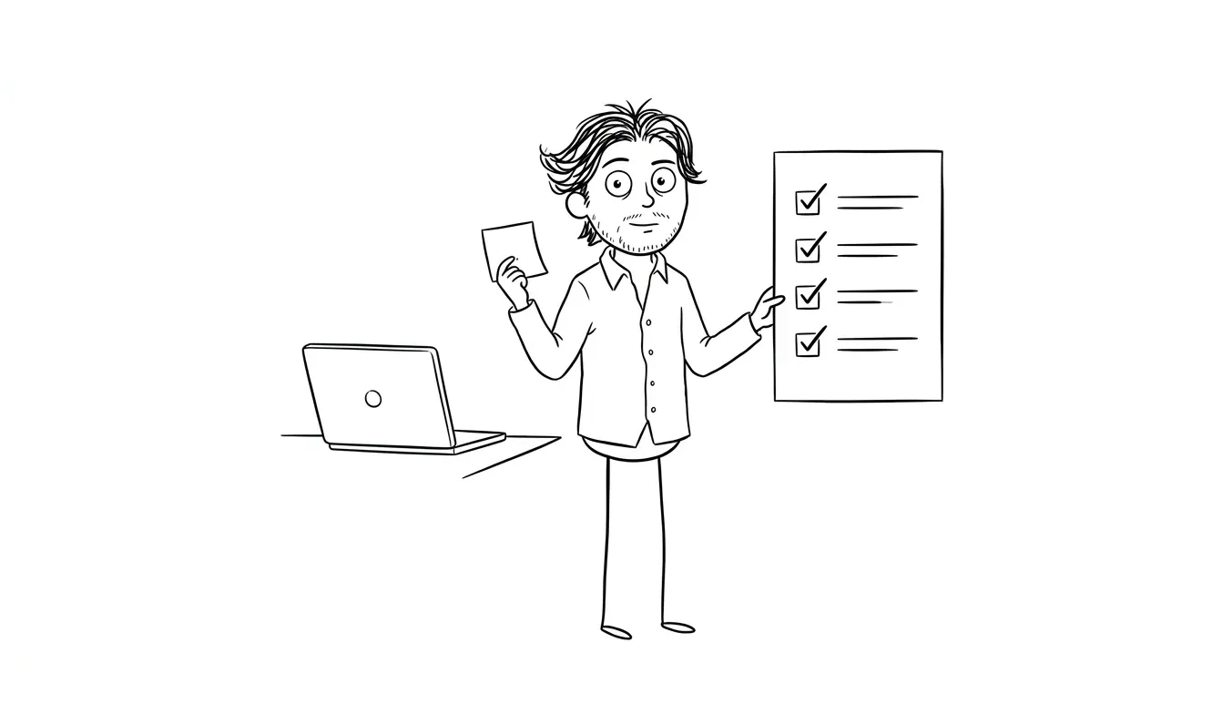 What doesn't go on this checklist