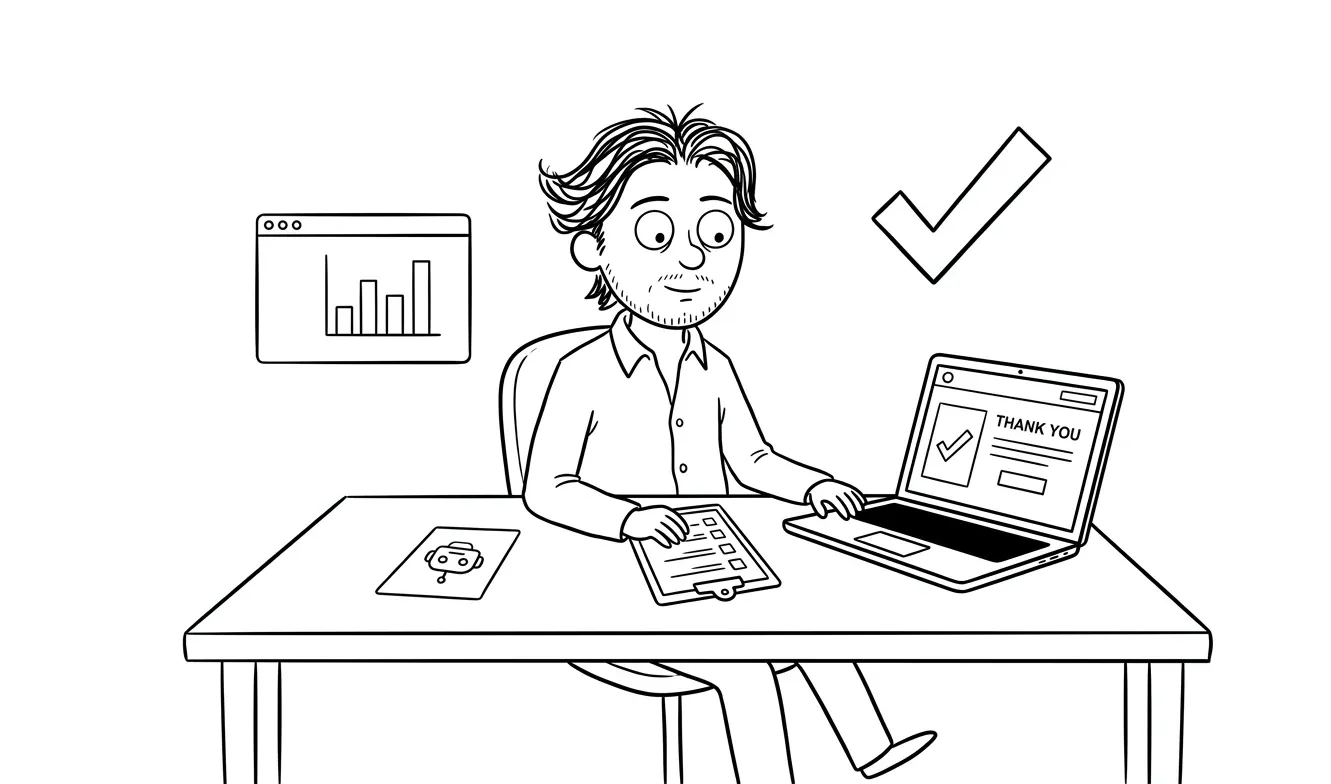 Illustration for the article: Landing Page Thank-You Page Checklist