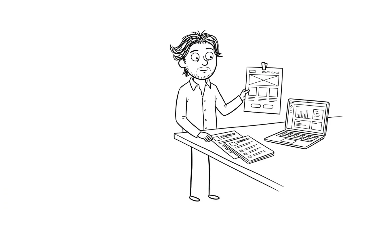 Using the landing page wireframe checklist to brief a designer