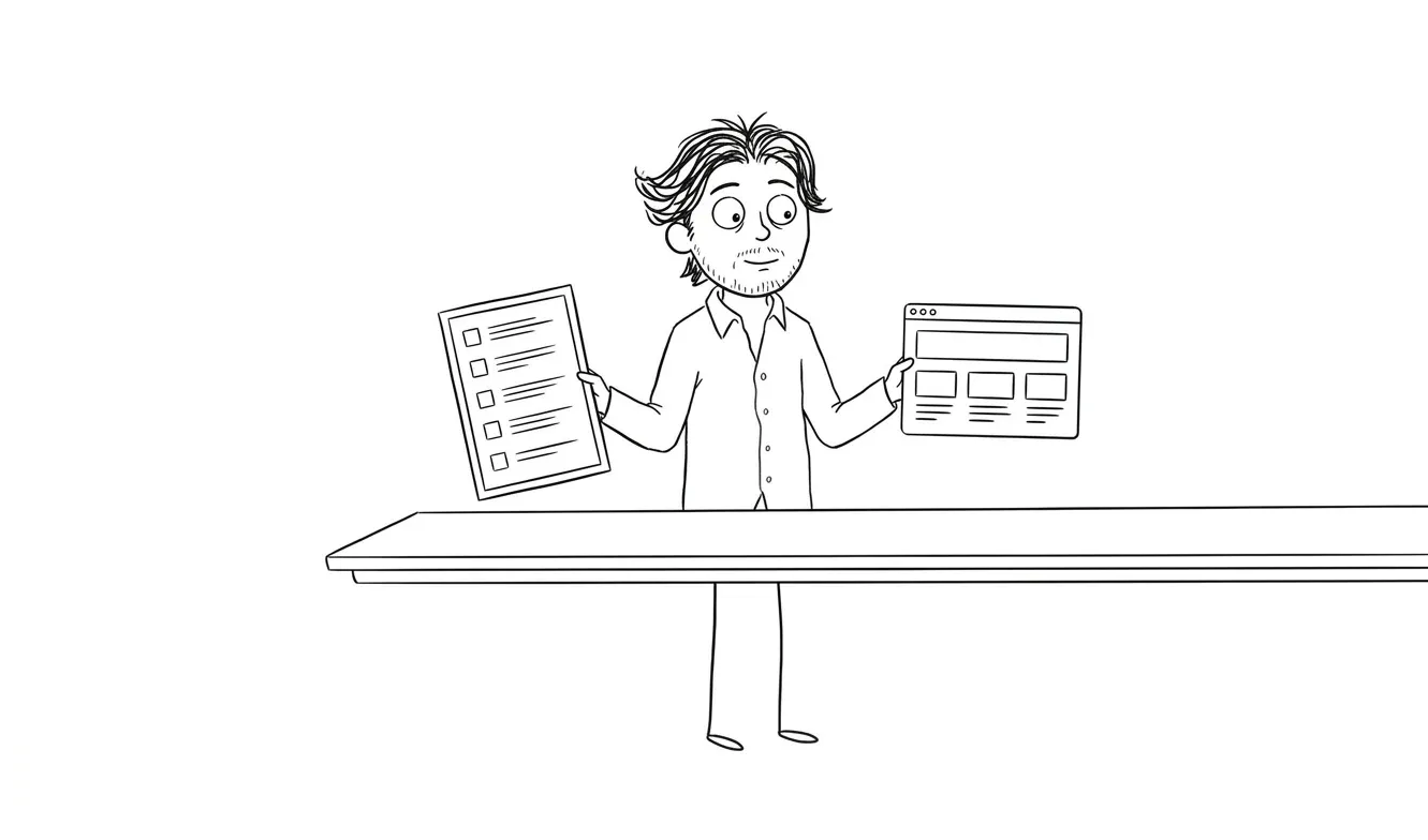 Illustration for the article: UX Audit vs Full Redesign: How to Choose